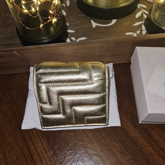 Jimmy Choo Nappa Leather Wallet with Light Gold JC Emblem - Picture 12 of 12